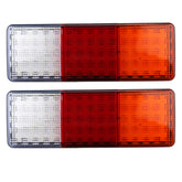 75 LED Truck Rectangle 3 Color Tail Light Bar Waterproof Turn Signal Brake Reverse Running Taillight for Truck Boat Trailer Pickup RV Camper UTV UTE Vans (2PCS) 12V